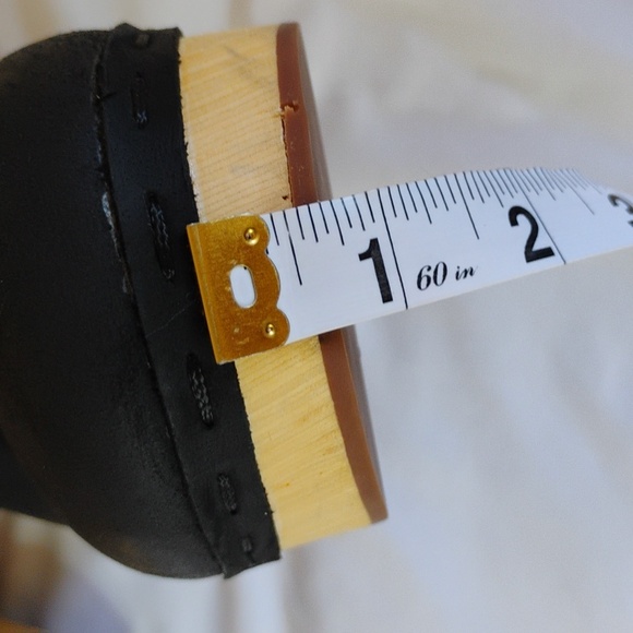 FRYE AND CO. Nubuck leather Black odessa chelsea bootie clog chunky wood sz W7.5 - Picture 9 of 10